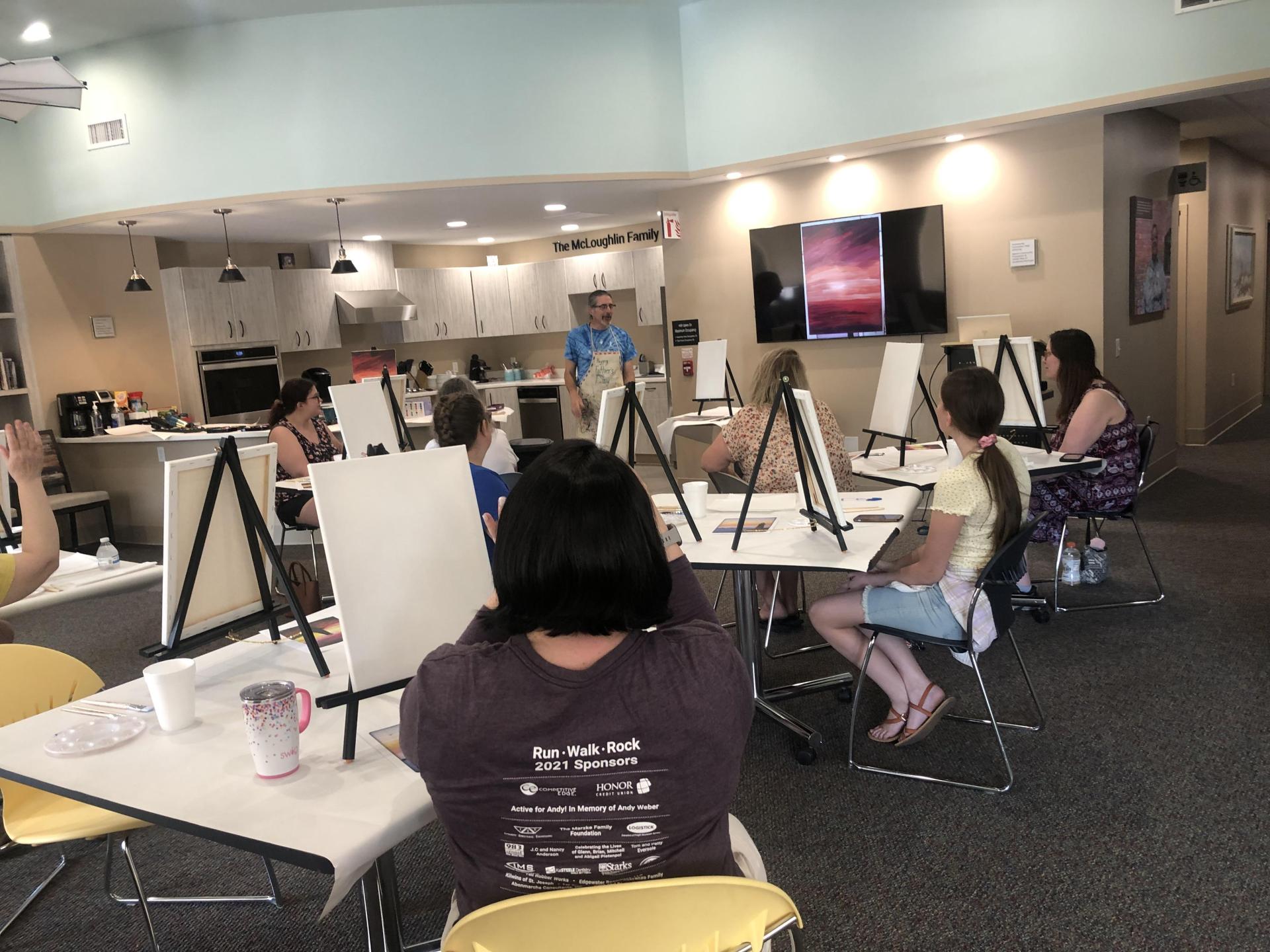Adult Grief Group Painting